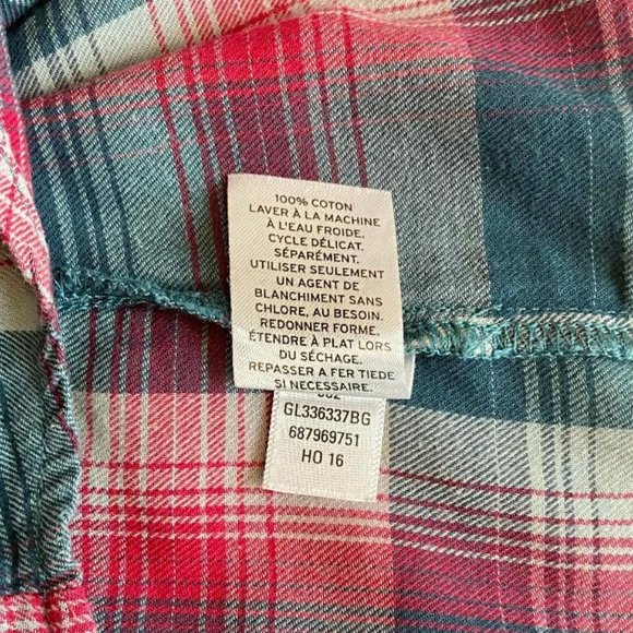 Treasure & Bond (Nordstrom Brand) Girls' Button-Down Bold Plaid Flannel Shirt - Picture 5 of 8